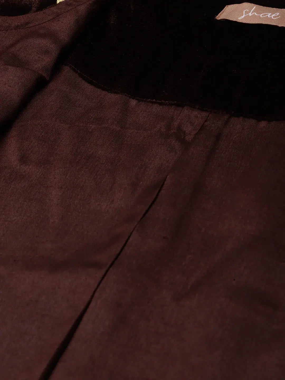 Printed Brown Velvet Jacket | Trendy Jackets for Women