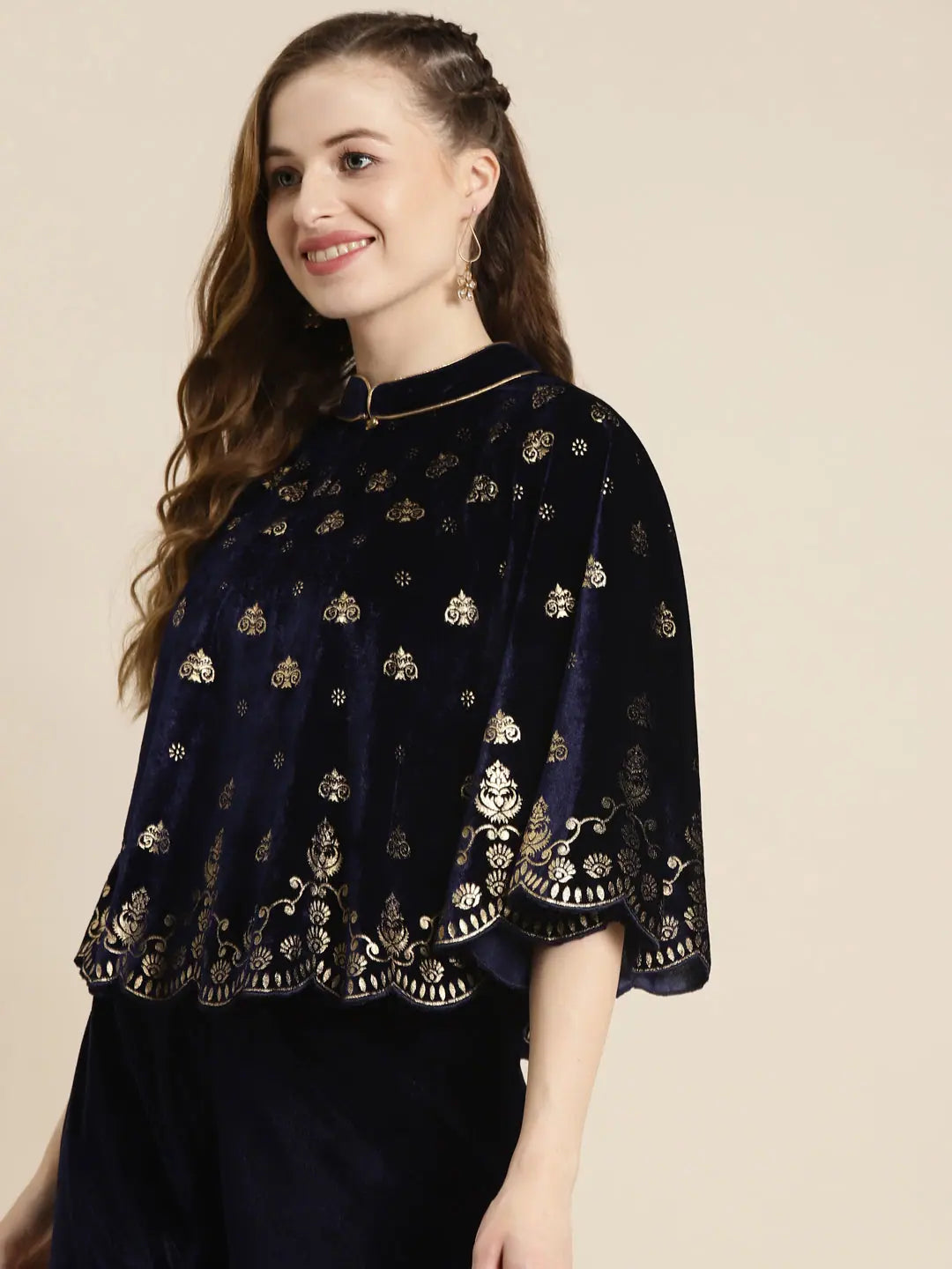 Printed Navy Women's Jacket - Trendy Women's Outerwear