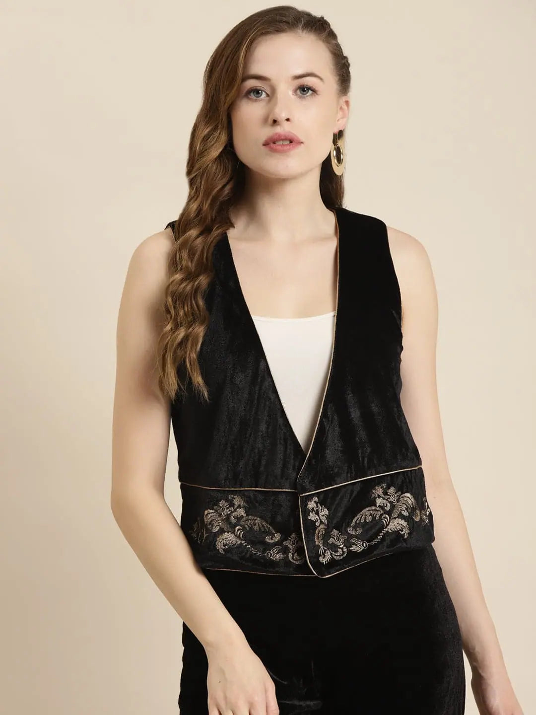 Black Embroidered Women's Jacket | Women's Fashion Jackets
