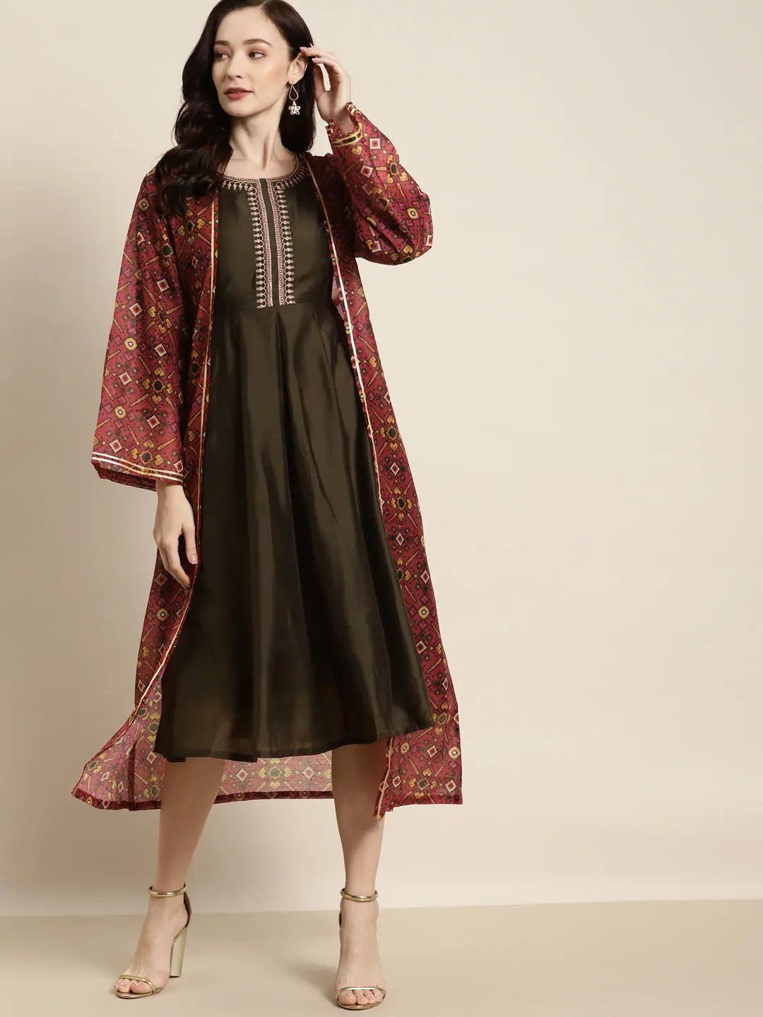 Women's Maroon Printed Jacket - Trendy Women's Fashion Jackets