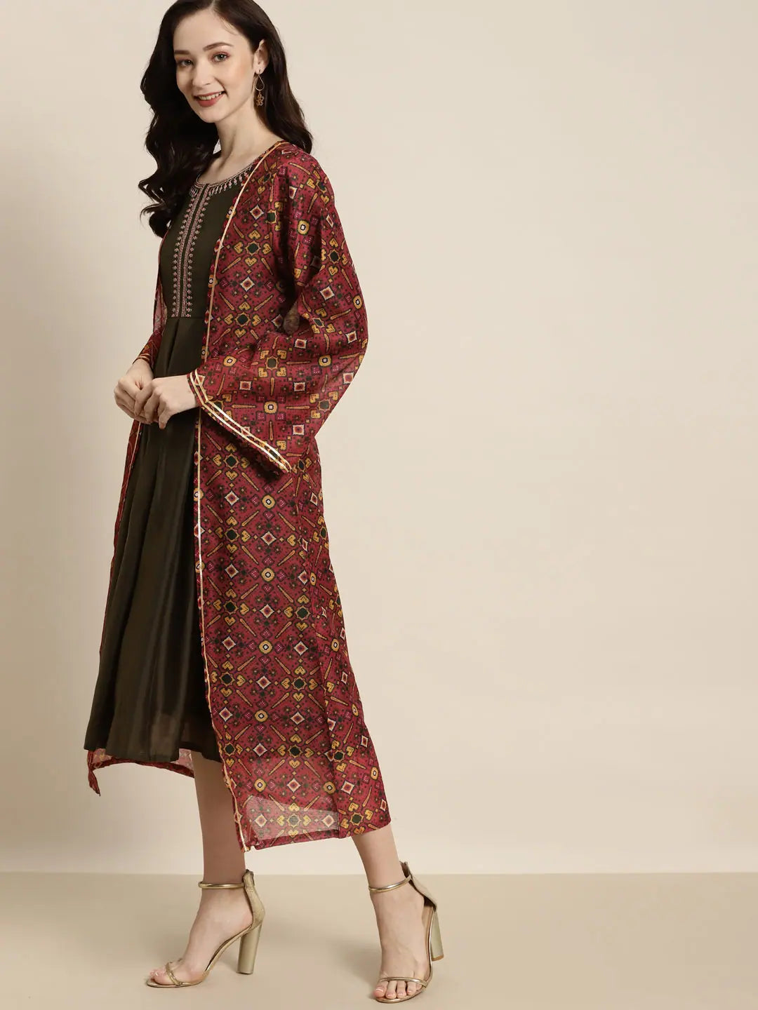 Women's Maroon Printed Jacket - Trendy Women's Fashion Jackets