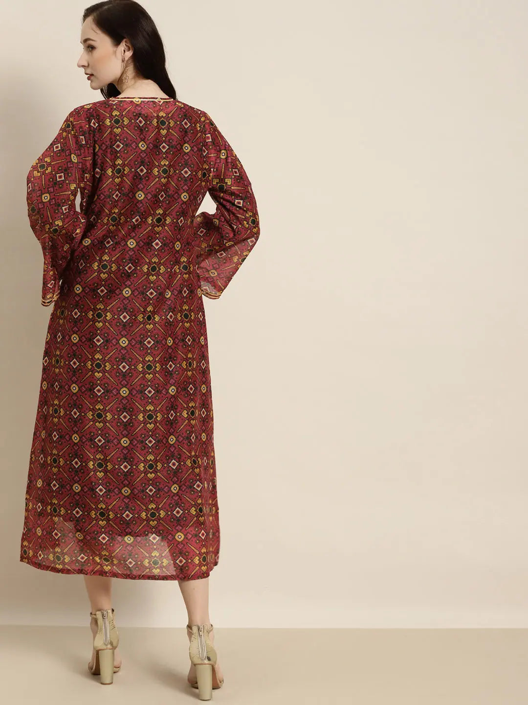 Women's Maroon Printed Jacket - Trendy Women's Fashion Jackets