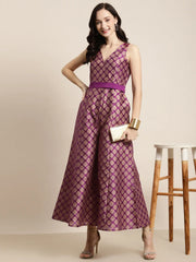 Women Printed Purple Jumpsuits & Sets