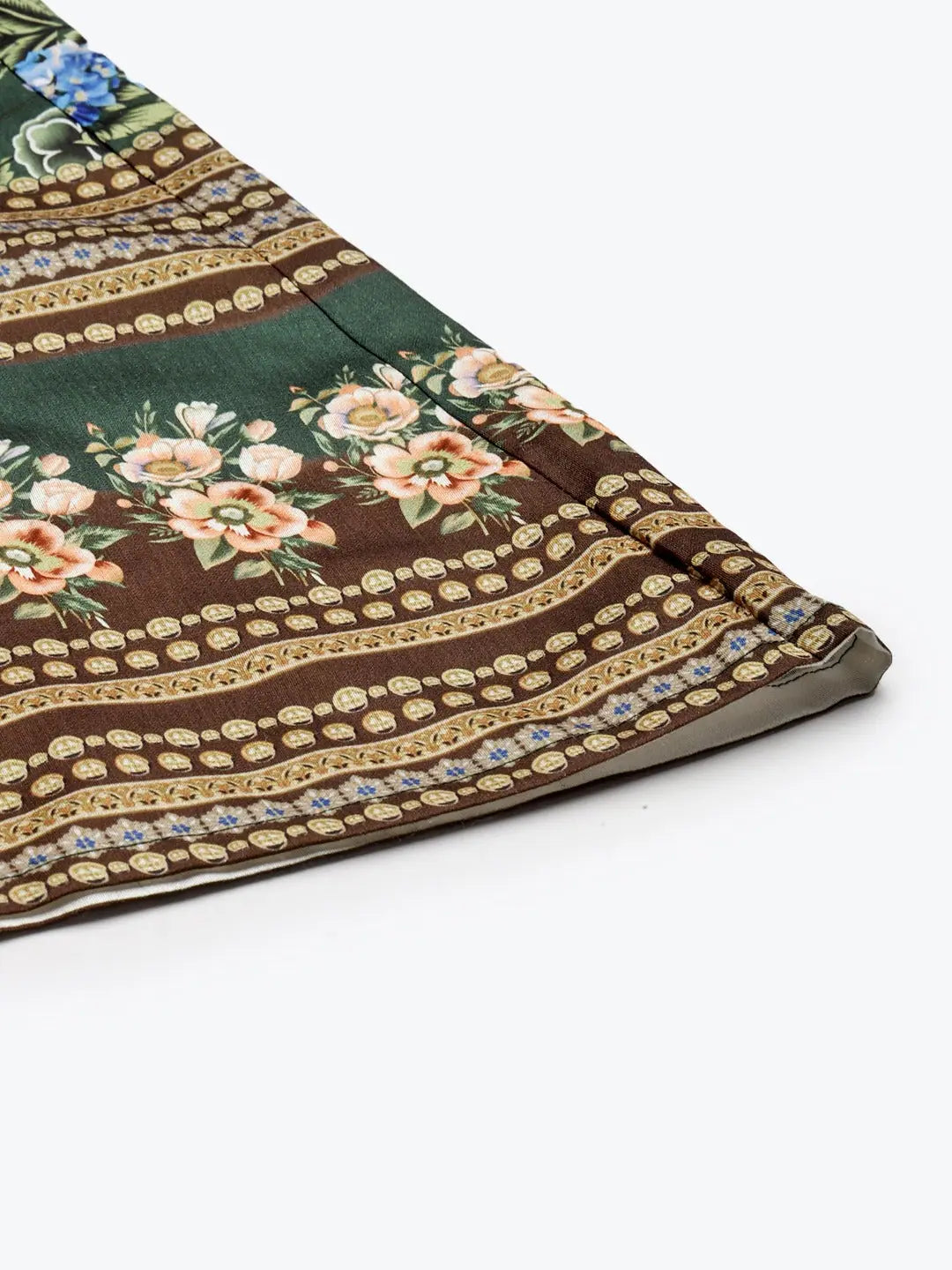 Printed Green Jumpsuit for Women | Ethnic Lehenga Alternative