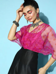 Women Printed Fuschia Jumpsuits & Sets