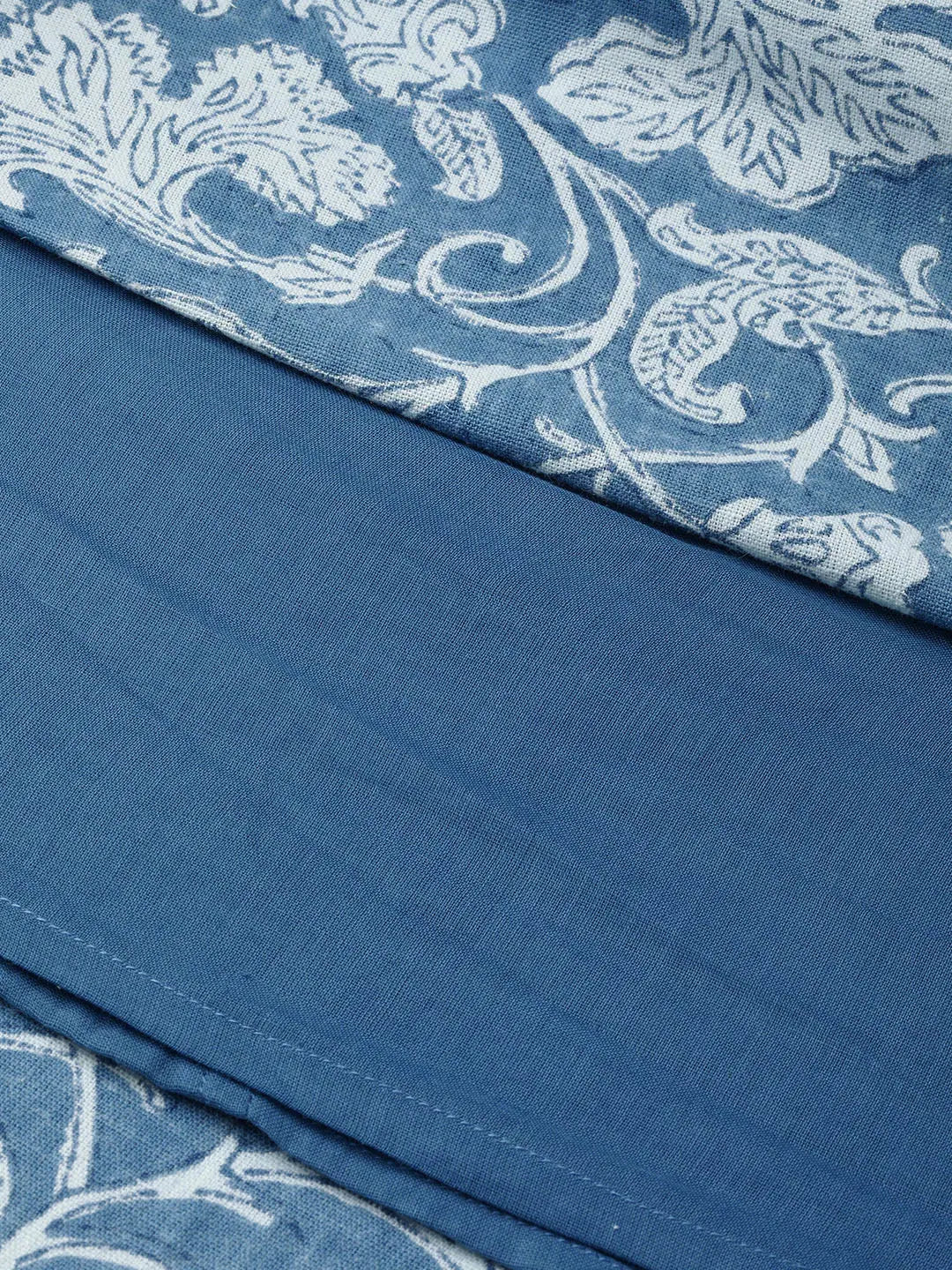 Blue Floral Gathered Indian Kurta for Women | Trendy Kurtas