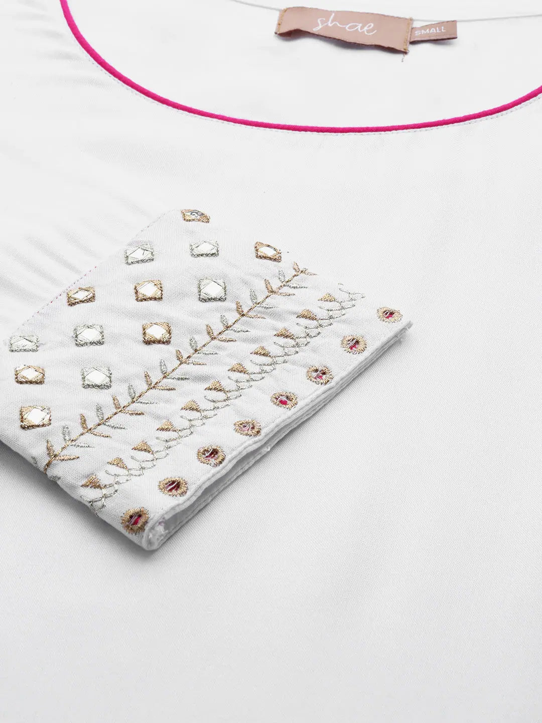 Elegant White Embroidered Kurta - Stylish Indian Kurtis for Women