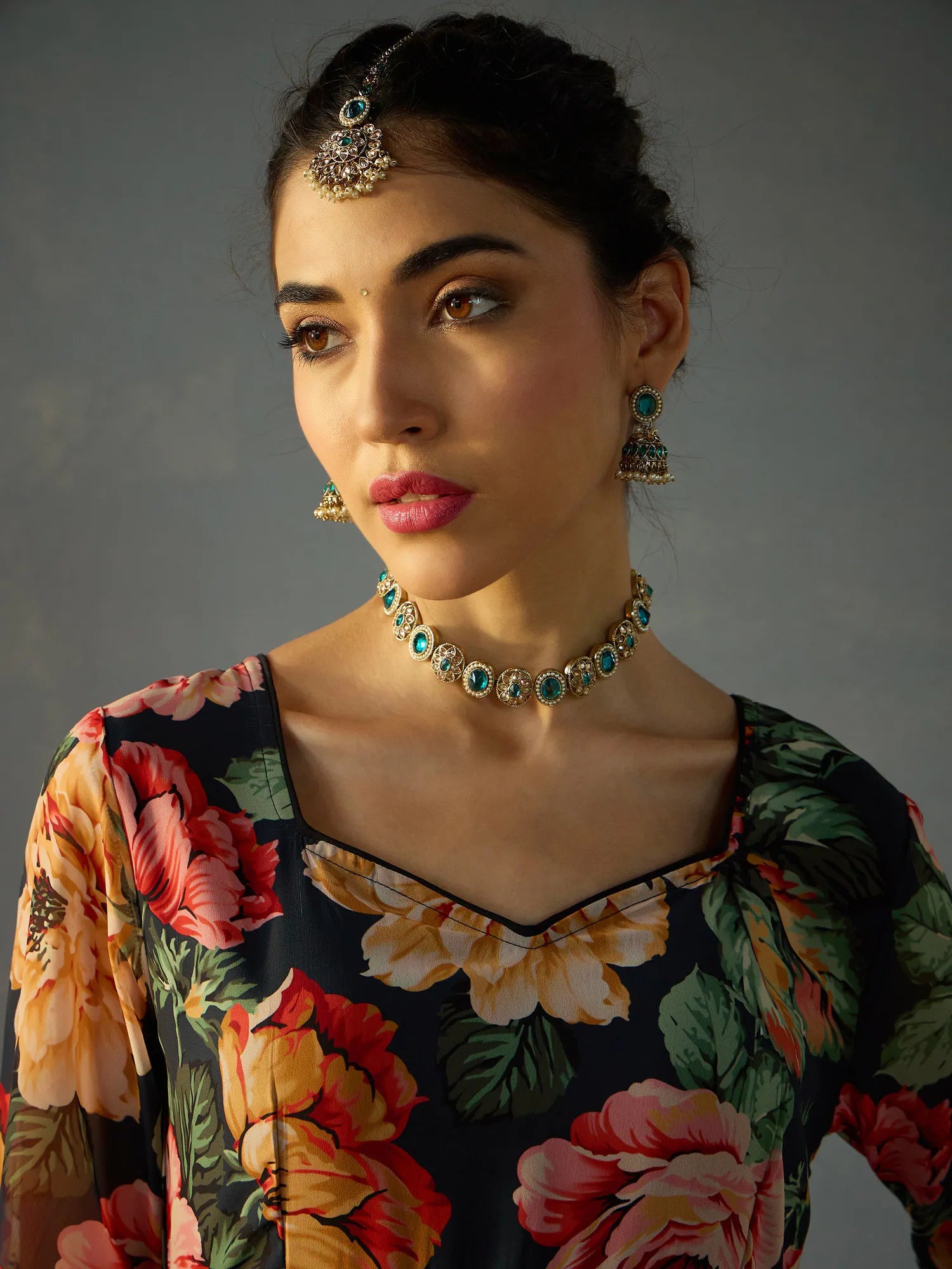 Floral Black Anarkali Kurti - Stylish Anarkali Kurtis for Women