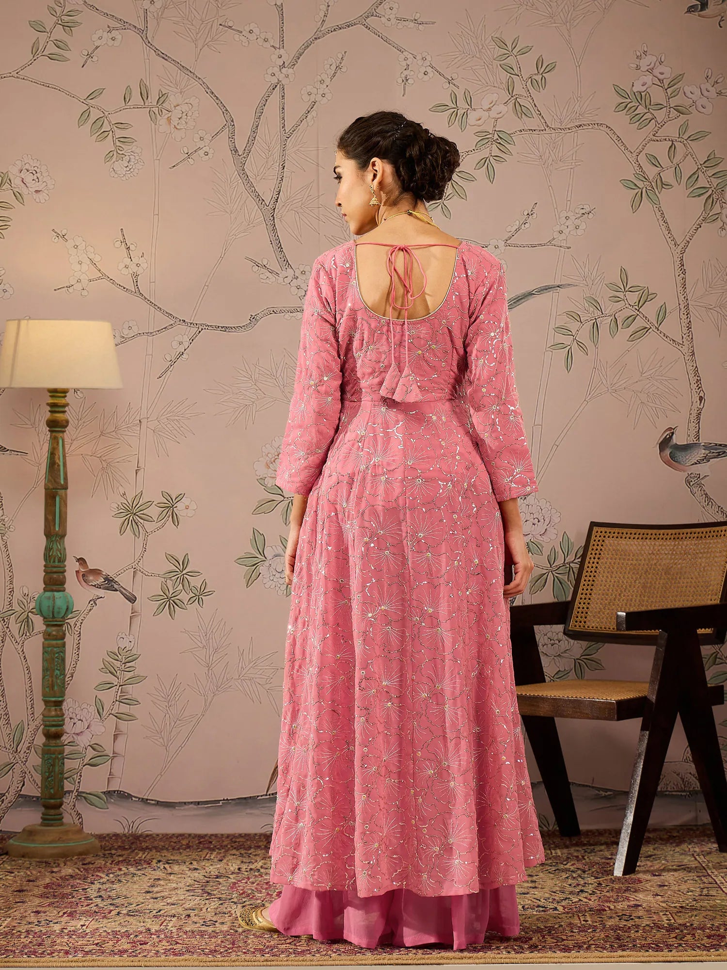 Pink Sequins Anarkali Kurta: Shop Stylish Anarkali Suits Online