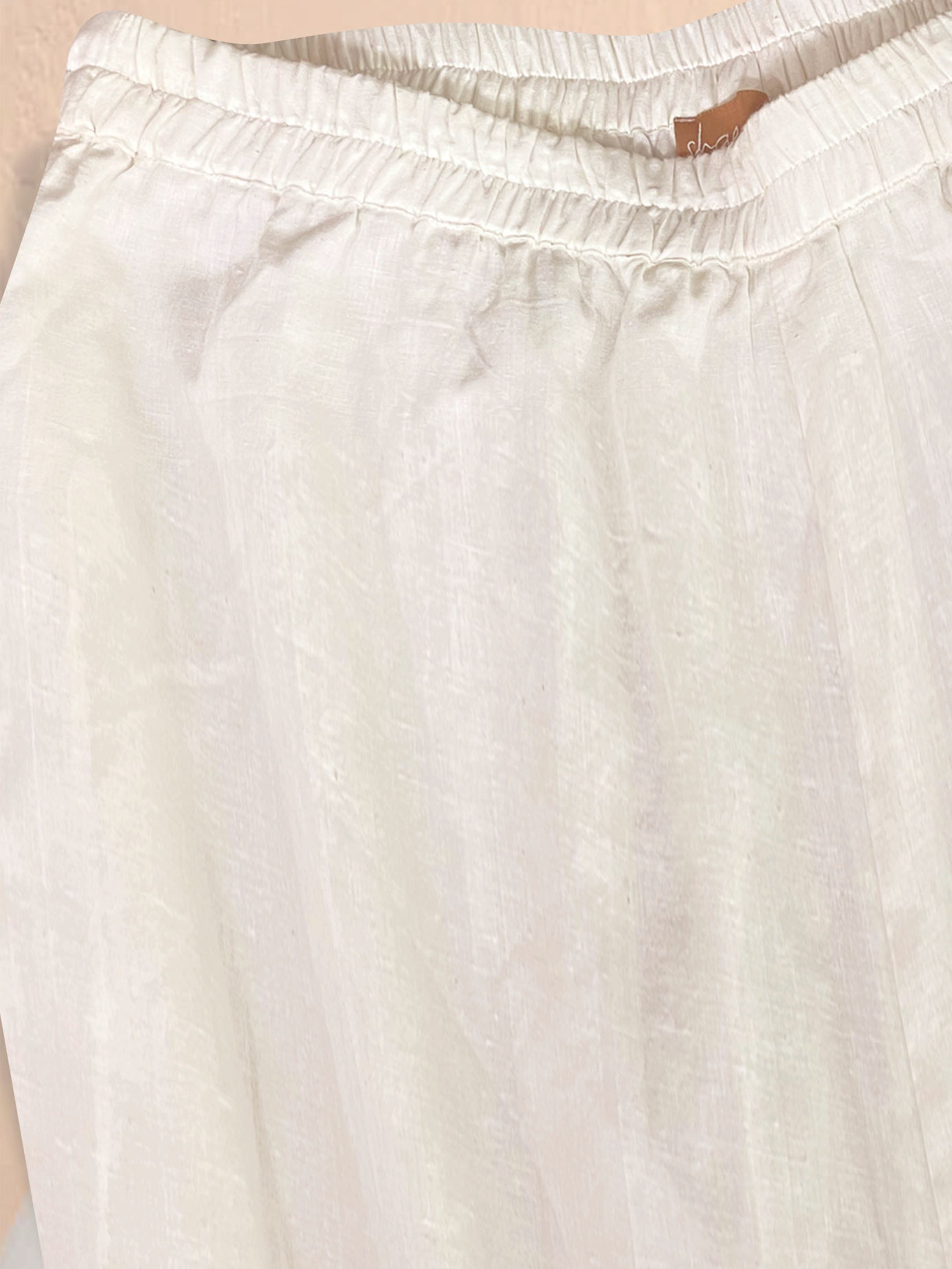 Women White Floral Front Dori Gathered Kurta With Straight Pants-SHKUR35011_SHPAN51179