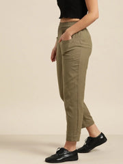 Olive Patch Pocket Pants