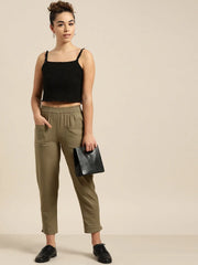 Olive Patch Pocket Pants