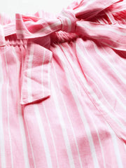 Pink Stripes Paper Bag Pants