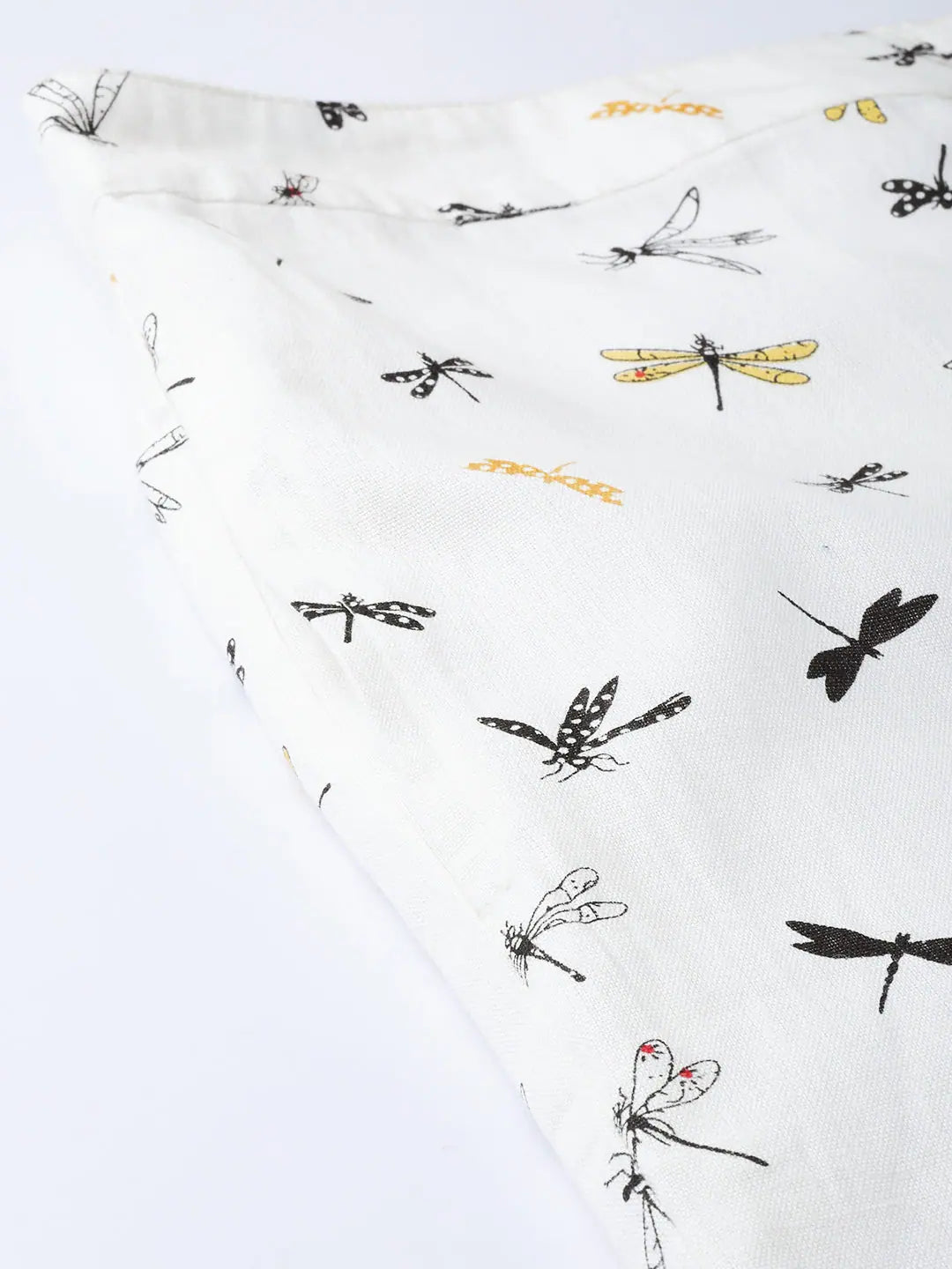 White Dragonfly Print Palazzo Pants | Women's Palazzo Trousers