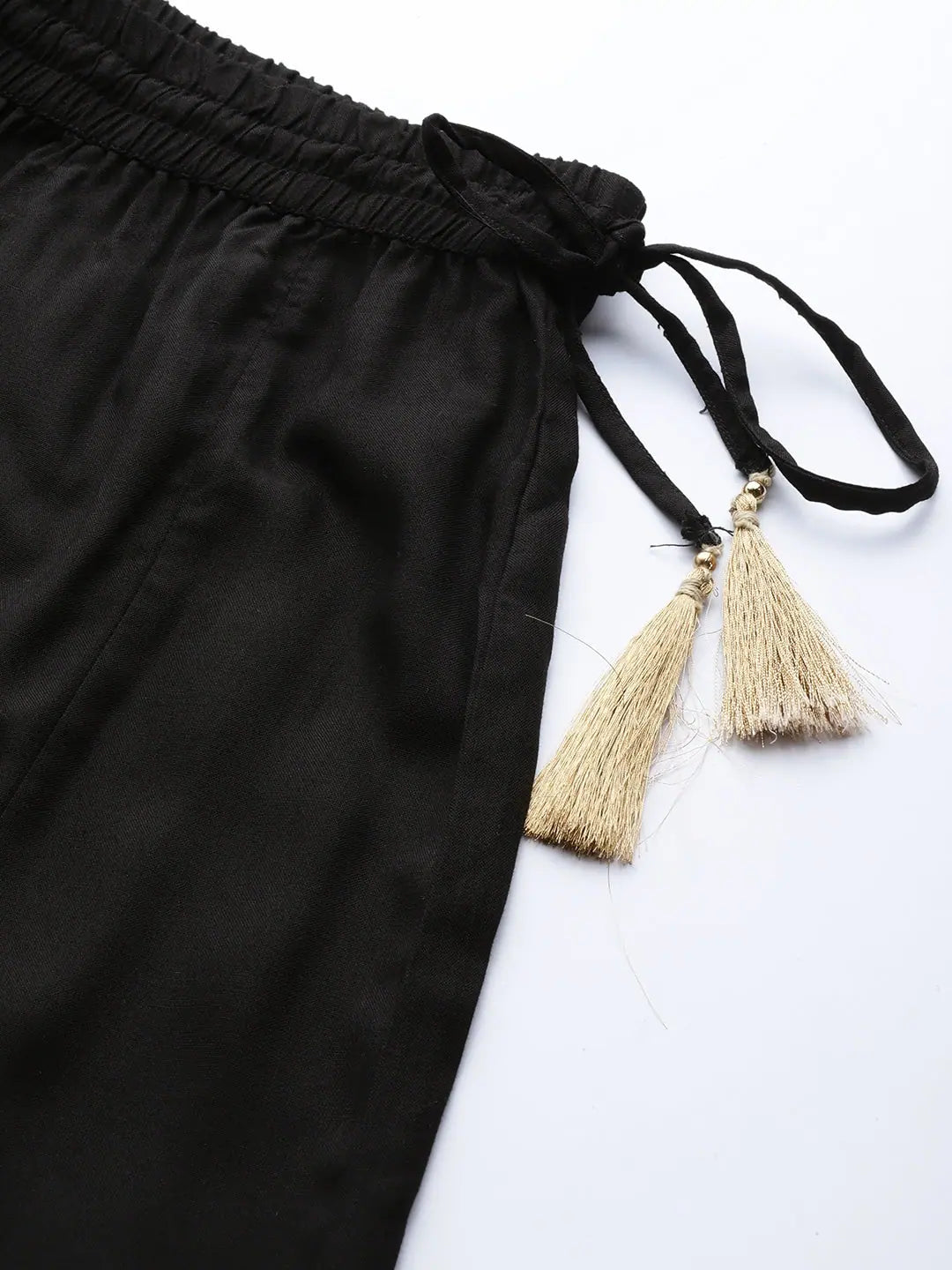 Black Kali Liva Palazzo Pants | Designer Women's Palazzo