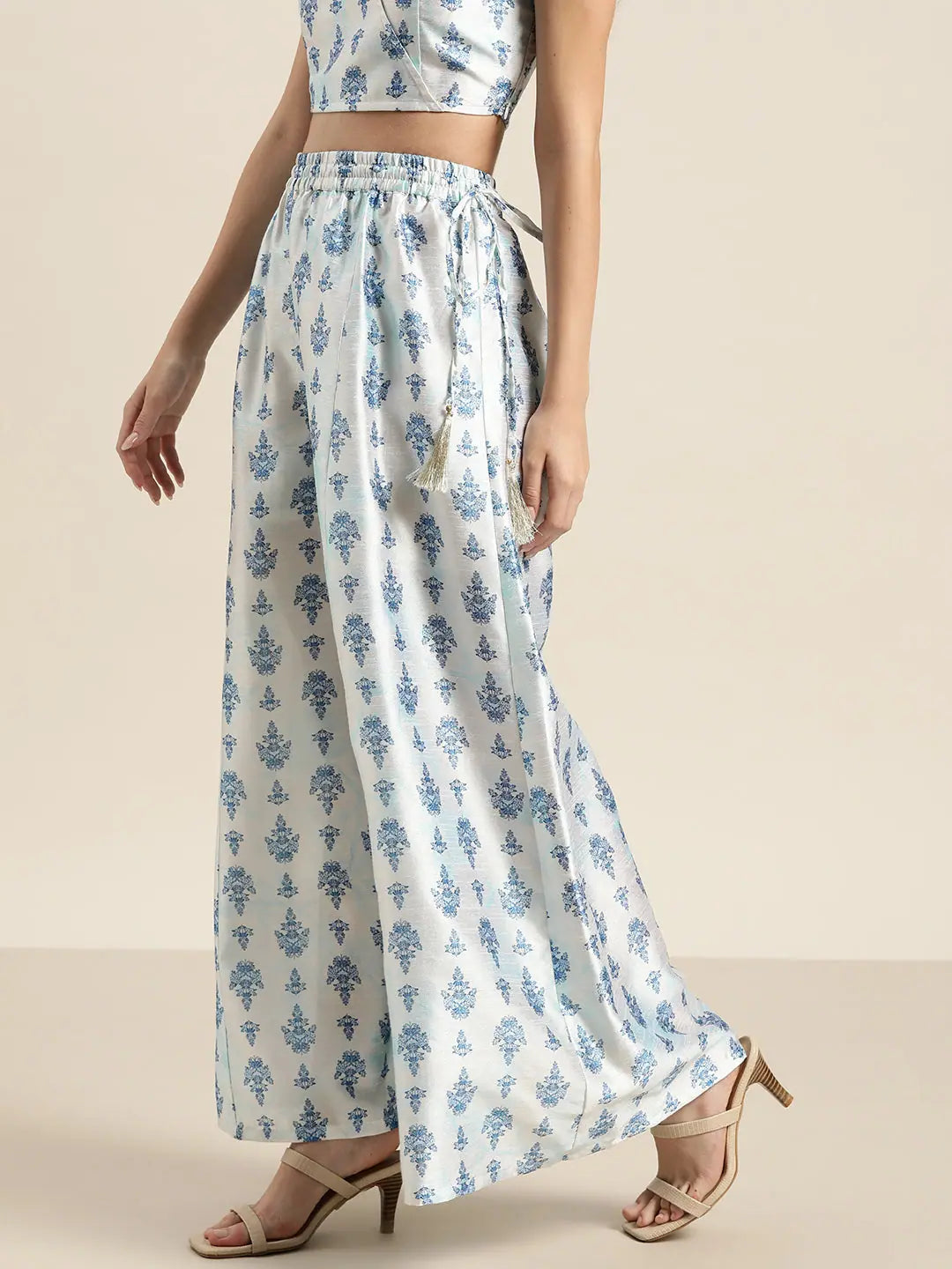 Floral Kali Palazzo Pants - Wide Leg Palazzo Pants for Women