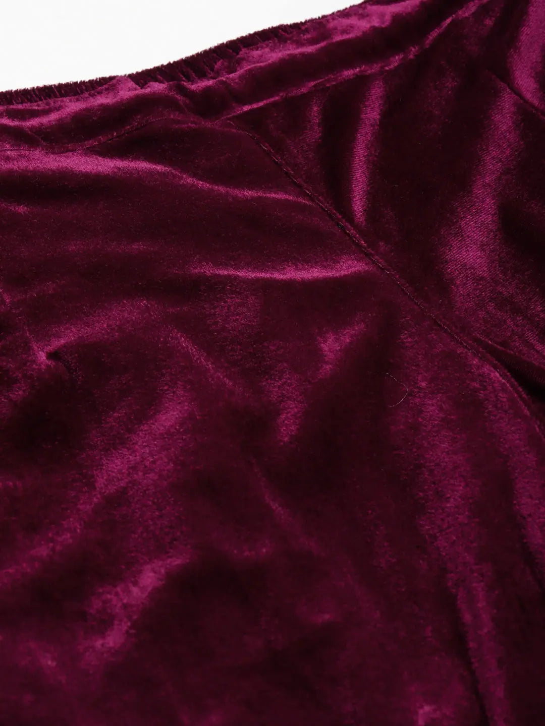 Purple Velvet Embroidered Tulip Pants - Ethnic Pants for Women