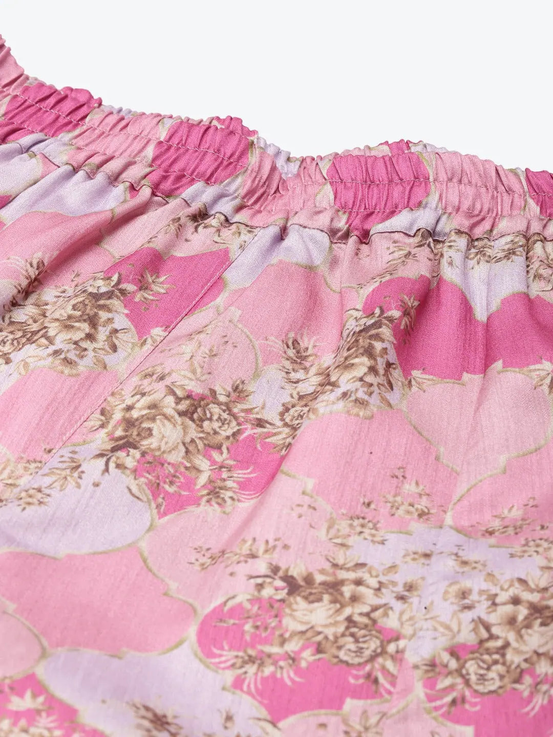 Pink Mughal Palazzo Pants | High Waisted Designer Trousers