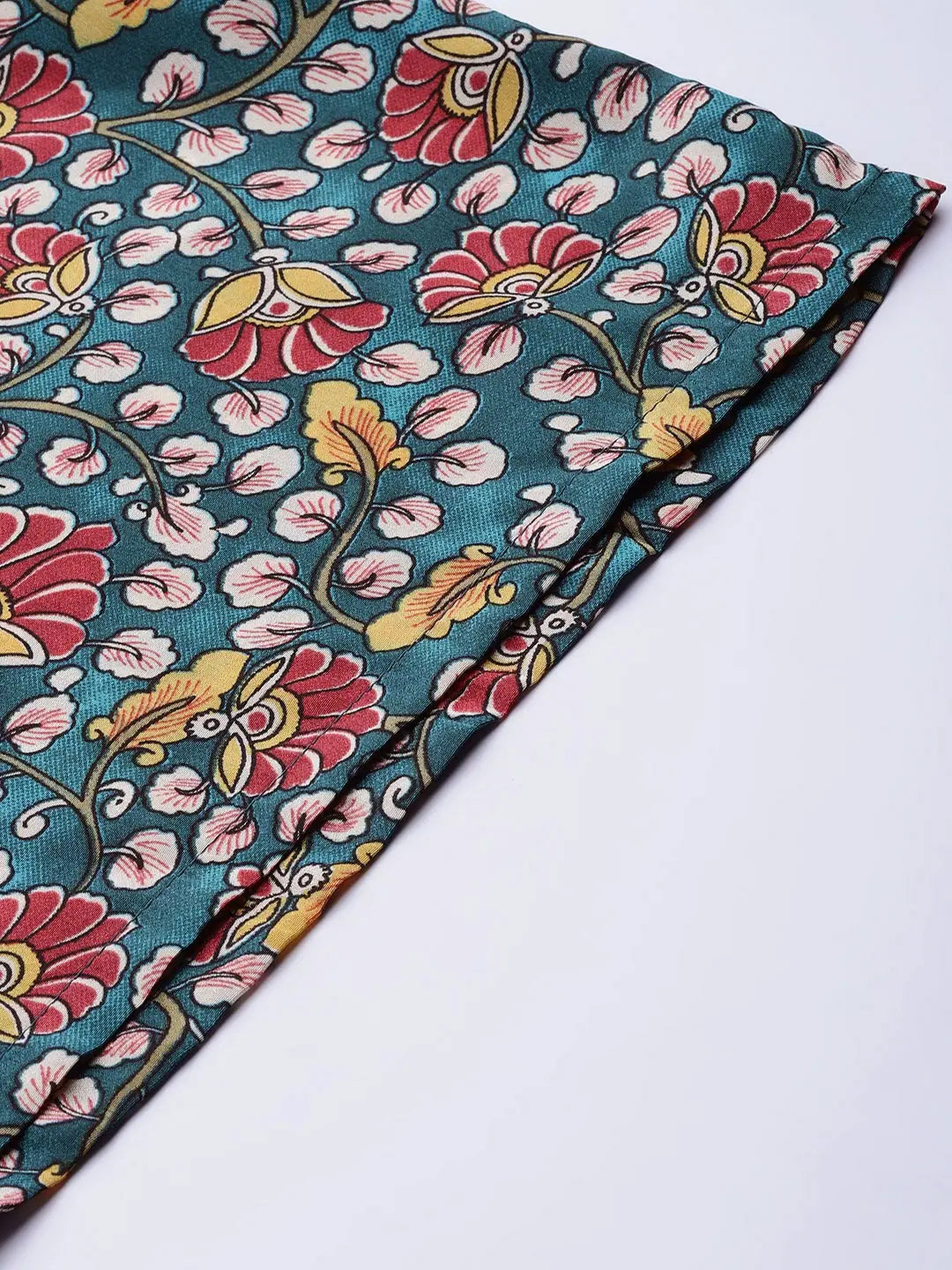 Teal Floral Gathered Sharara Pants | Ethnic Palazzo Pants