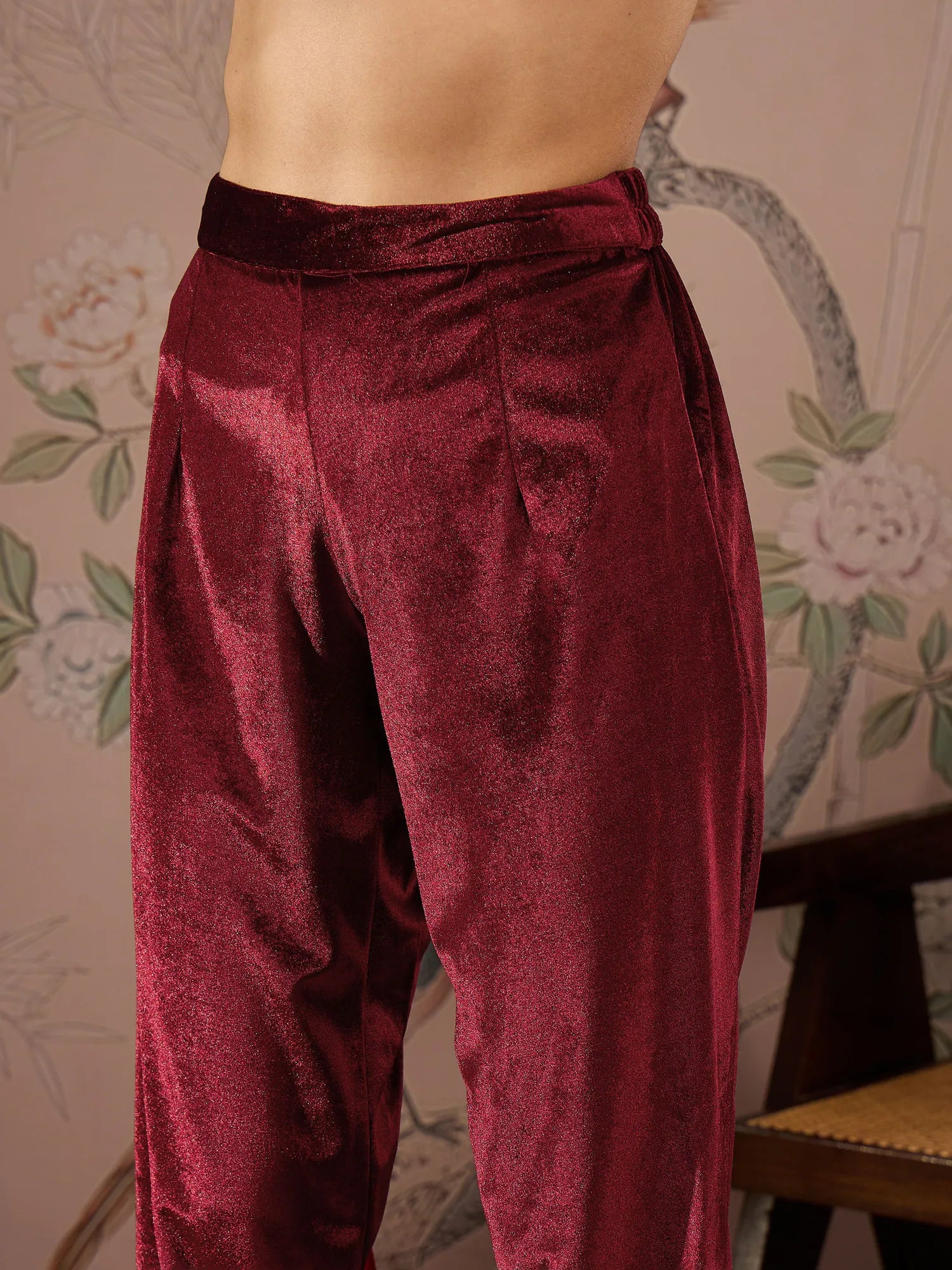 Maroon Velvet Pants | Women's Western Wear Clothing