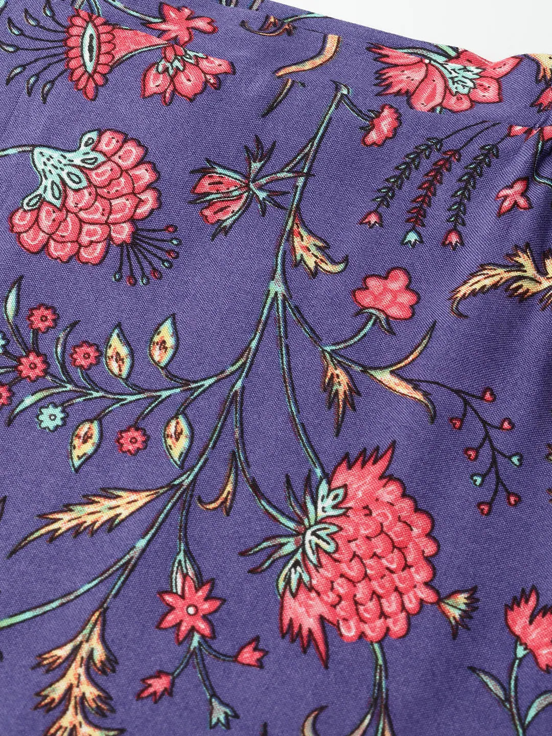 Floral Off Shoulder Kurta Set | Trendy Indian Women's Kurta