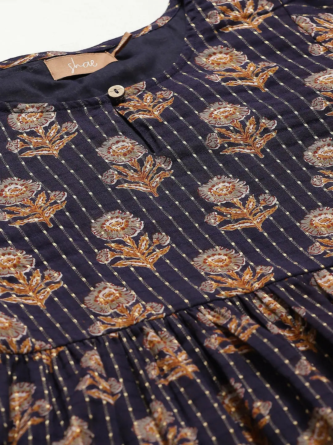 Floral Peplum Cotton Kurta Set: Designer Women's Kurta Sets