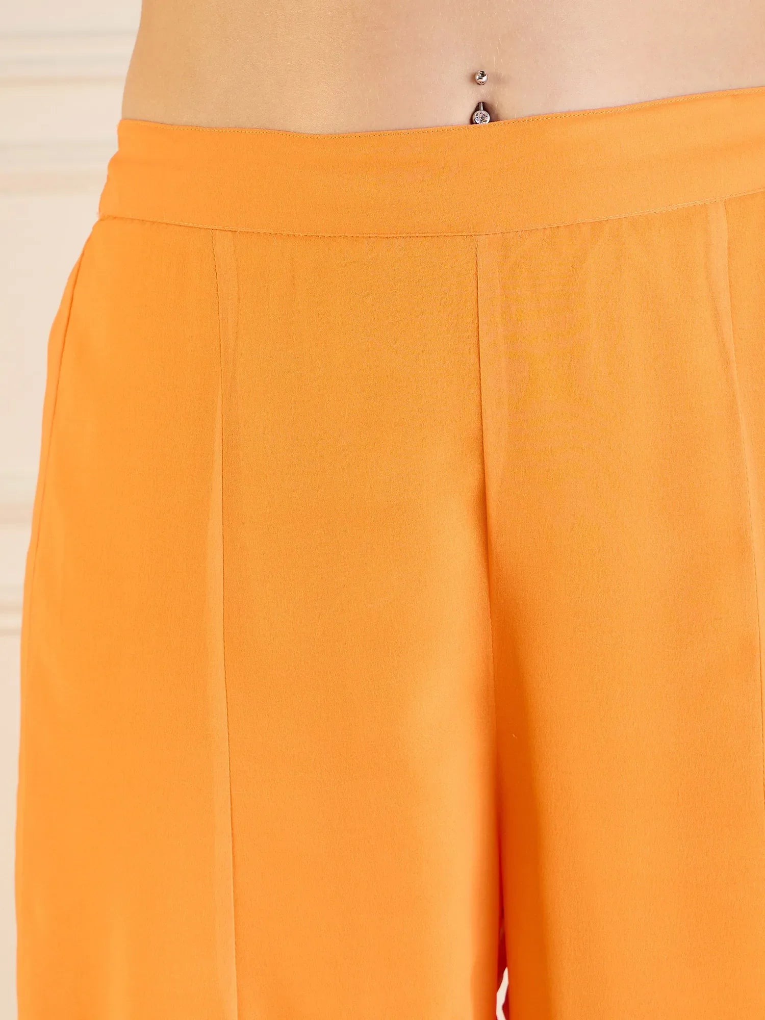 Mustard Printed Cape & Flared Pants - Designer Co Ord Sets