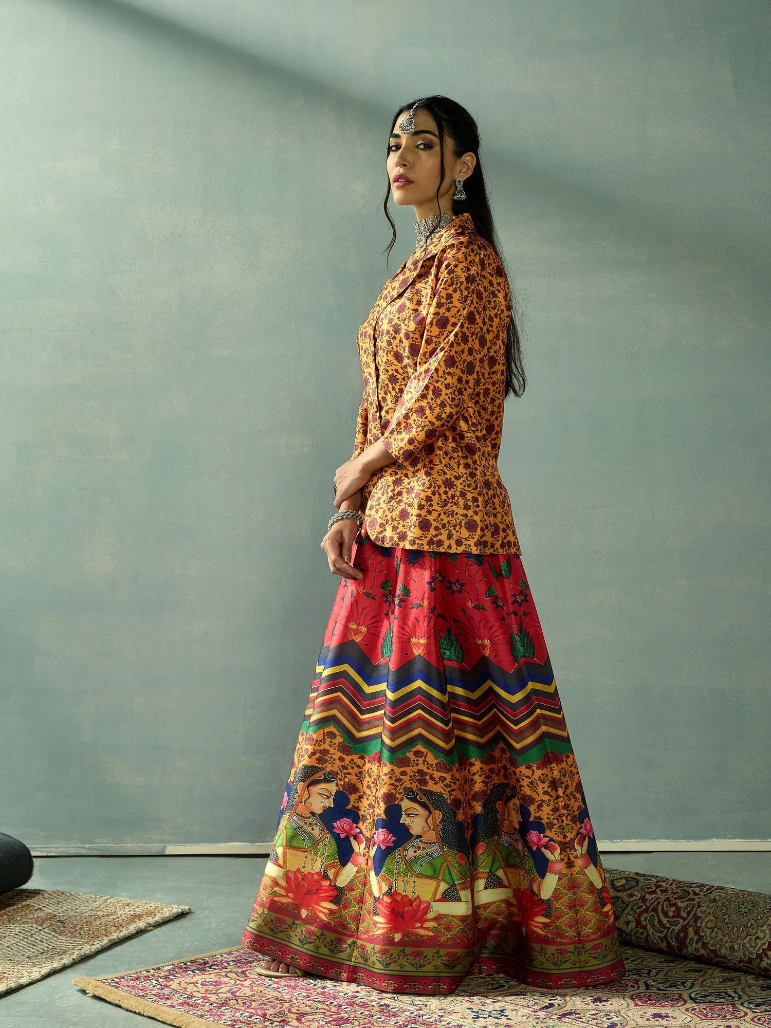 Floral Lehenga Choli Set - Women's Designer Lehenga