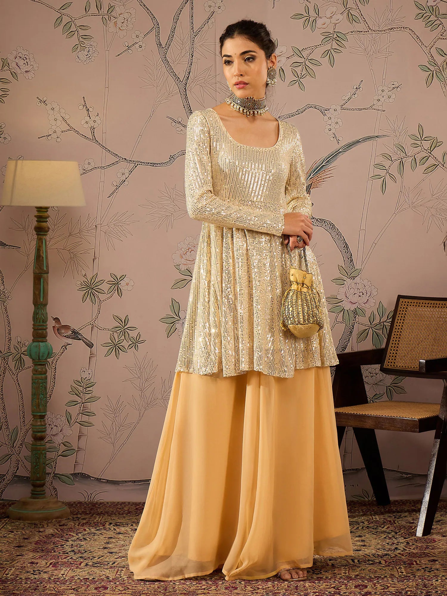 gold sequin peplum dress Tuvanam Gold Sequin Peplum Maxi dress