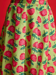 Women Pink Dupion Silk Crop Top With Anarkali Skirt-SHSET96592