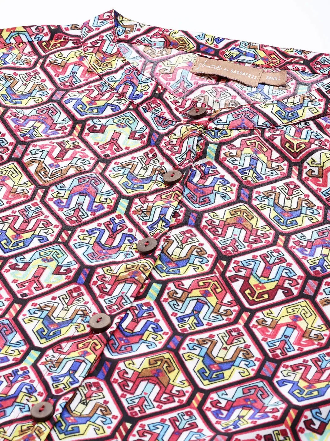 White Patola High Low Shirt | Traditional Indian Lehenga Style