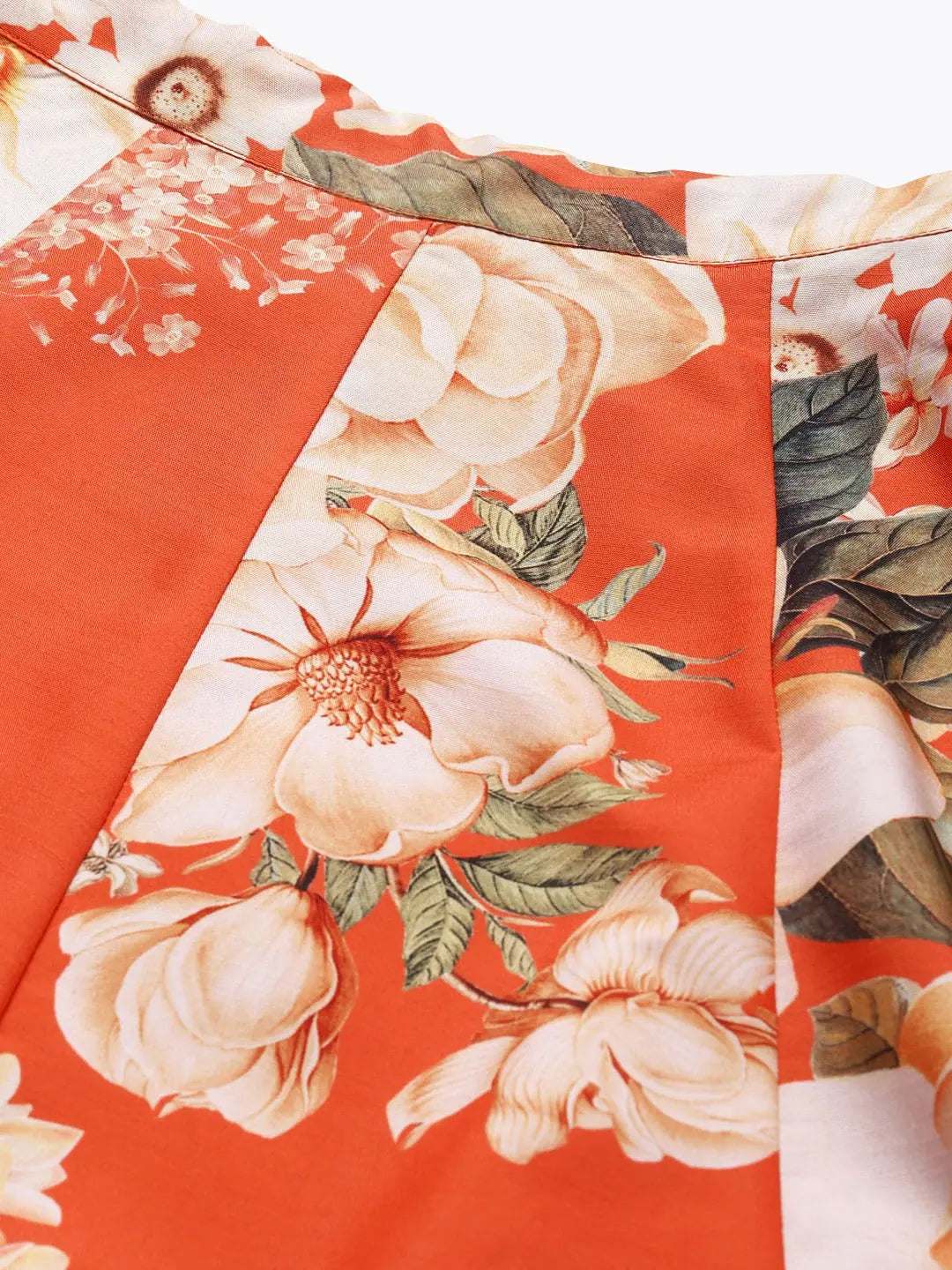 Orange Floral Skirt | Women's Printed Ethnic Maxi Skirts