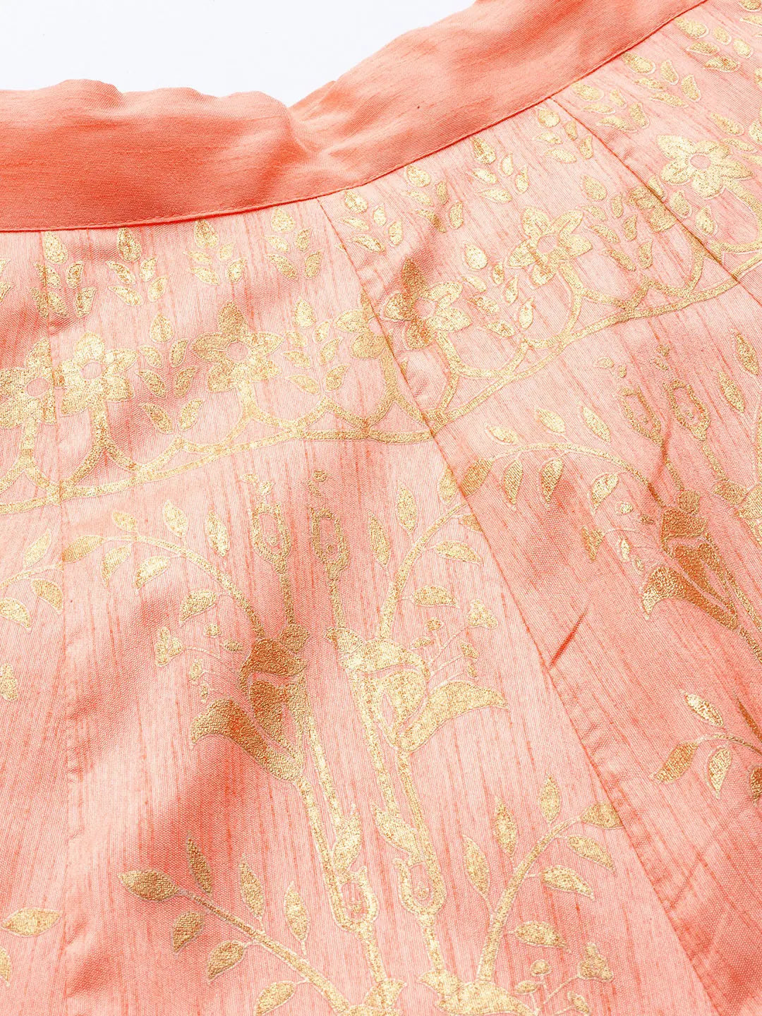 Peach Foil Print Anarkali Skirt | Women's Ethnic Wear