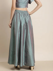 Sea Green Embroidered Waistband Anarkali Skirt