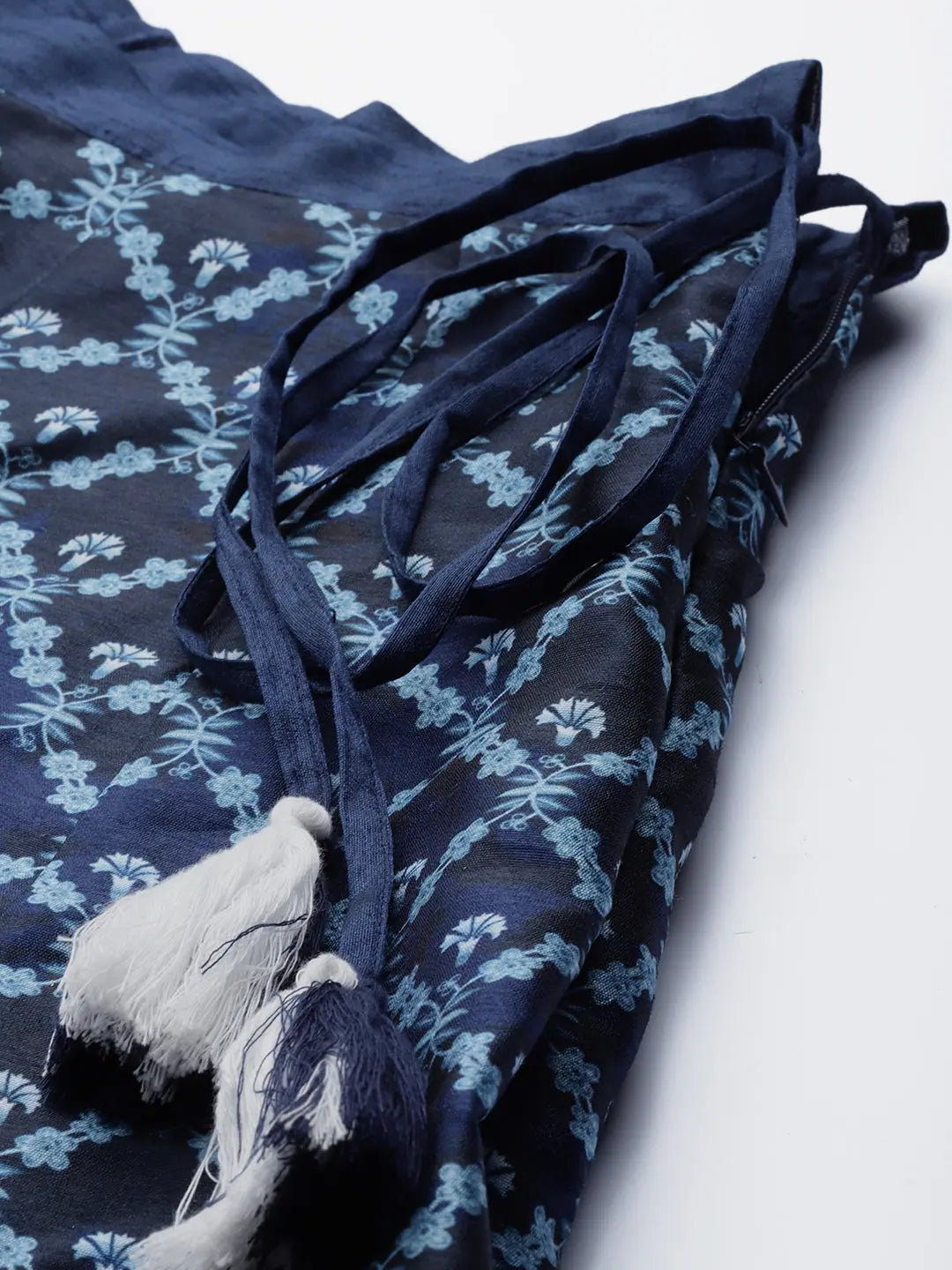 Indigo Floral Anarkali Skirt | Ethnic Skirts for Women