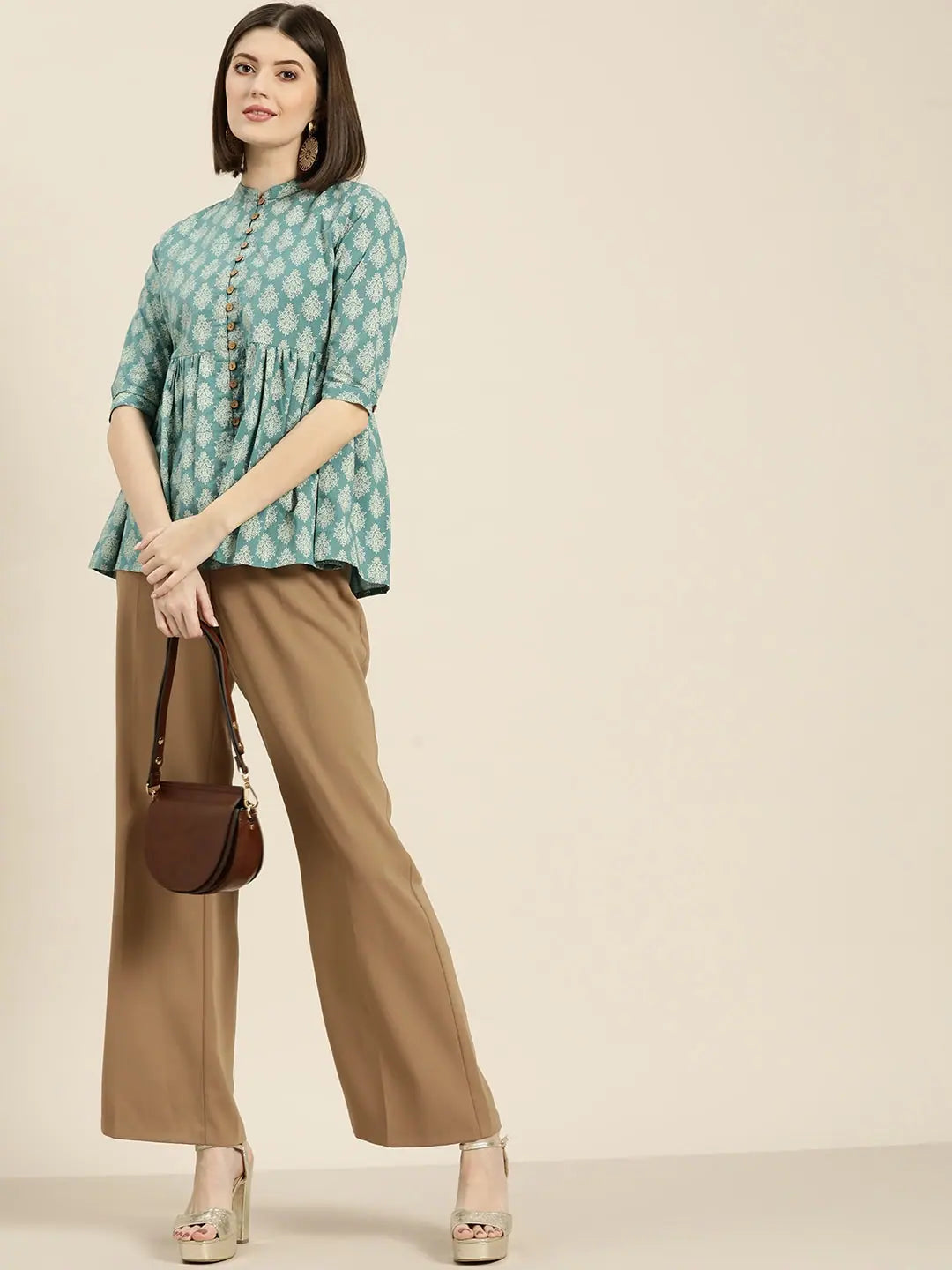 Teal Printed Top - Women's Western Outfits & Clothing