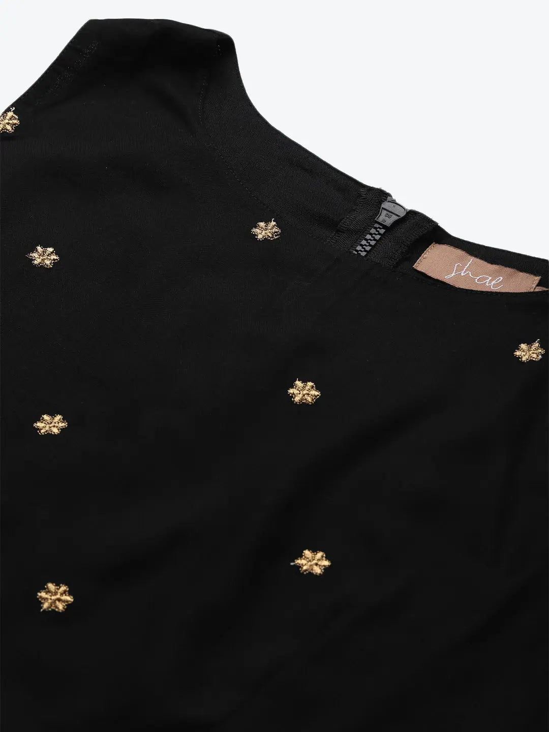 Black Embroidered Crop Top - Women's Ethnic Lehenga Choli Style