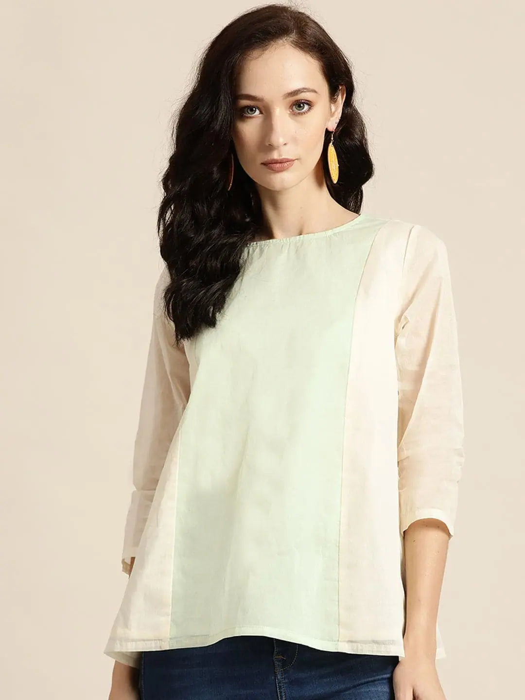 Pista Green & White Organdy Top - Designer Lehenga Collection