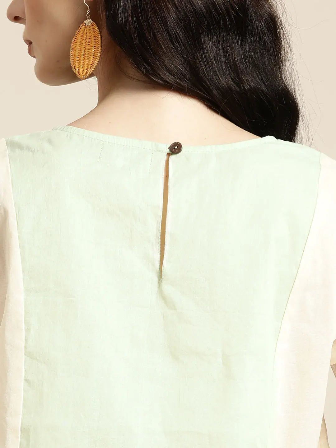 Pista Green & White Organdy Top - Designer Lehenga Collection