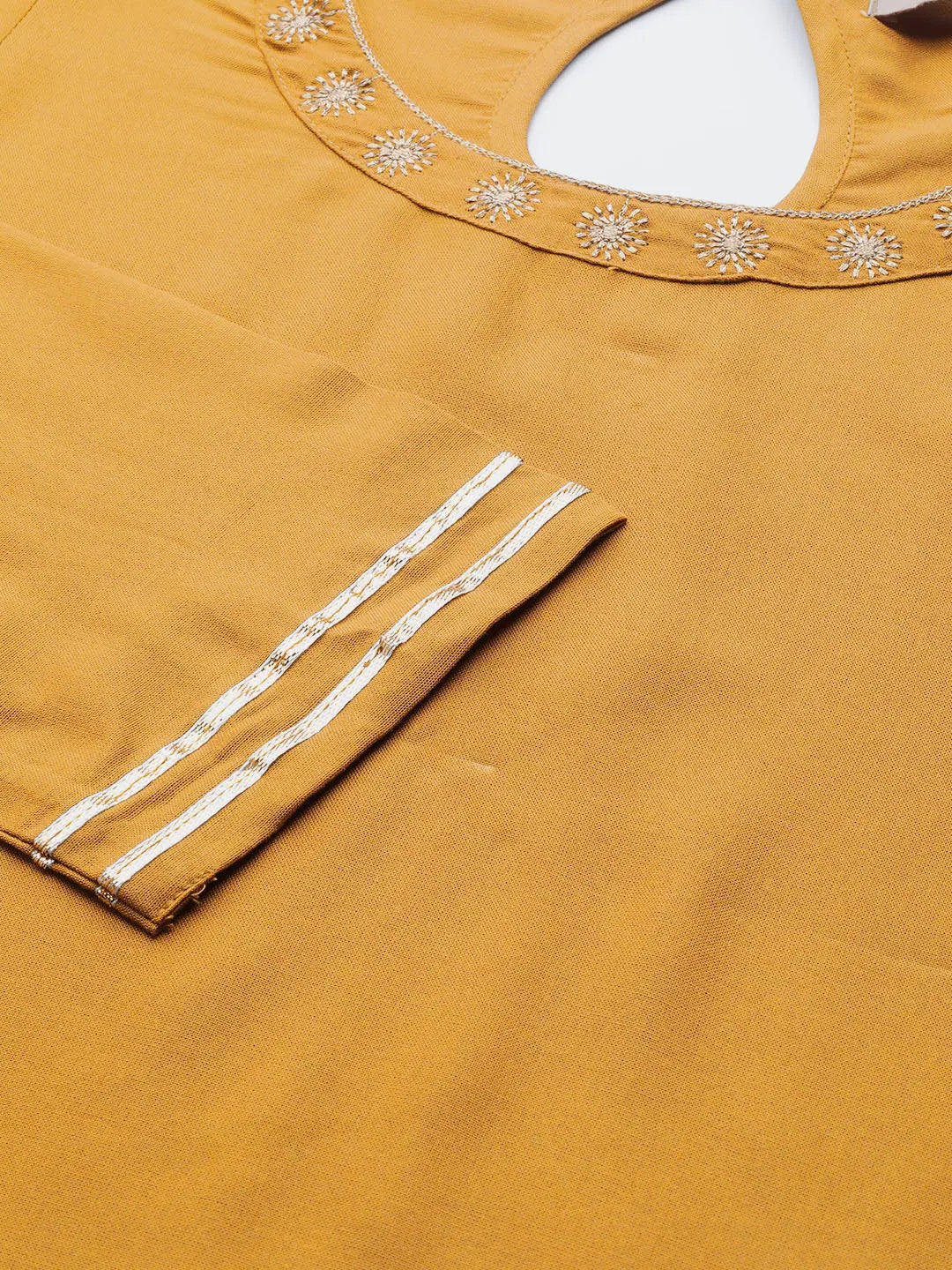 Mustard Zari Embroidered Top - Pair with Wedding Lehenga