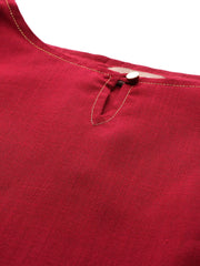 Maroon Sleeveless Crop Top