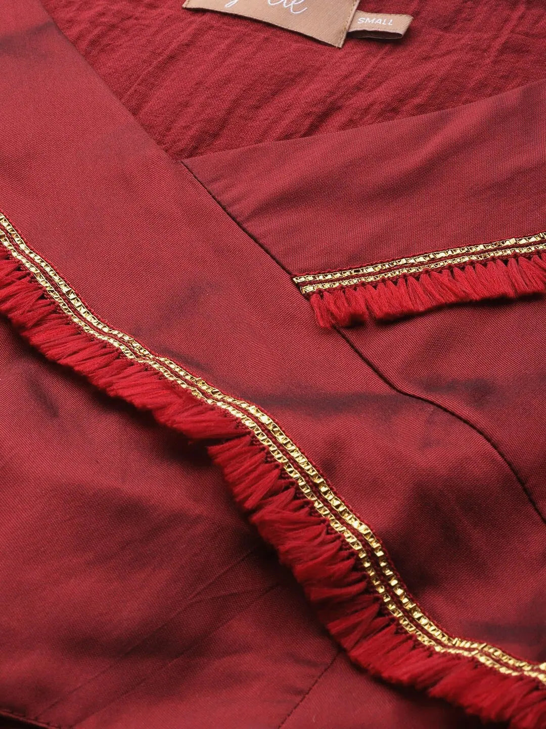 Maroon Off Shoulder Top - Style Your Festive Lehenga Choli