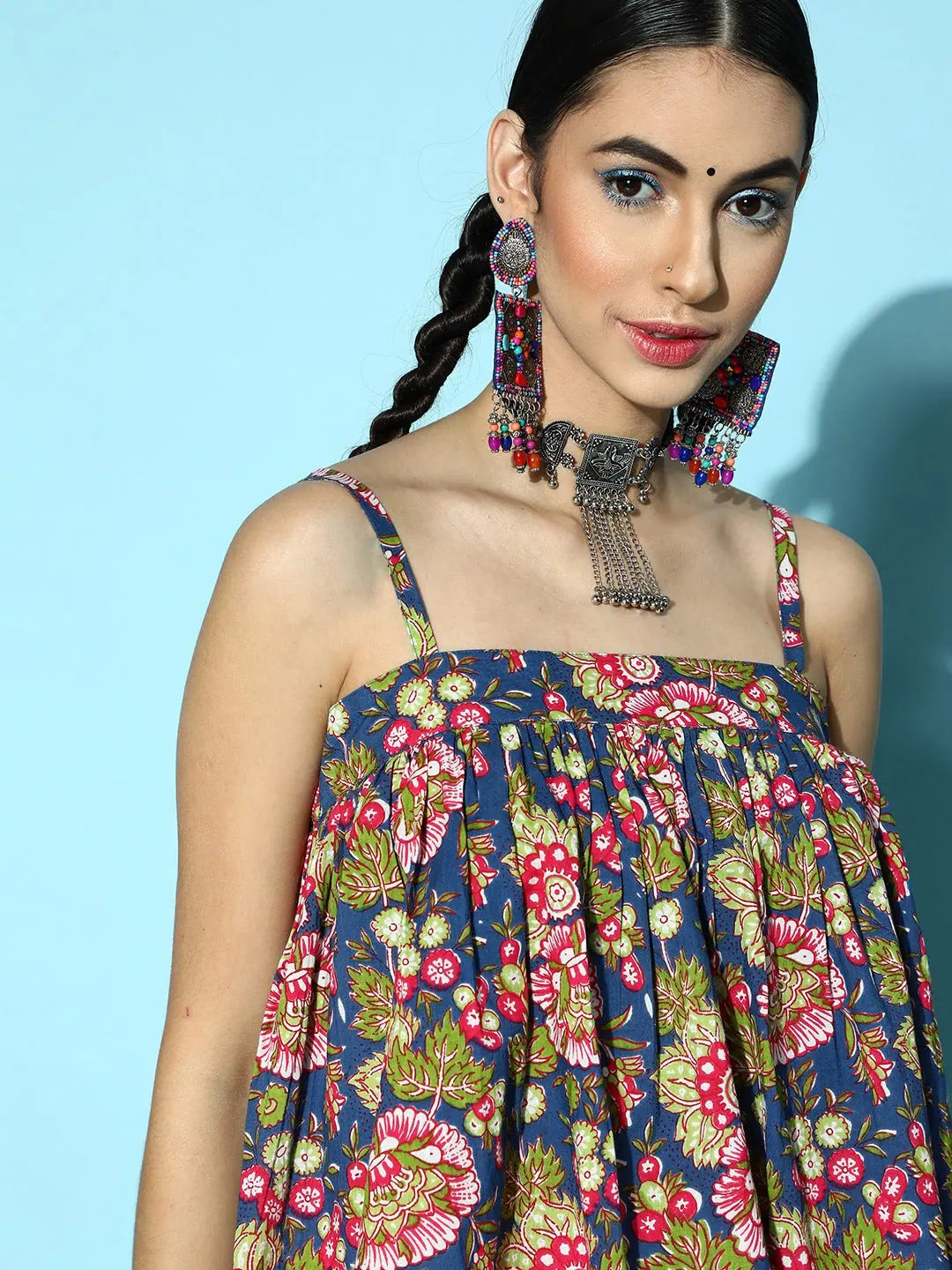 Floral Strappy Top for Women | Ethnic Lehenga Inspired