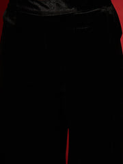 Women Black Velvet Embroidered Peplum Top With Palazzos-SHTOP42122_SHPAN51057