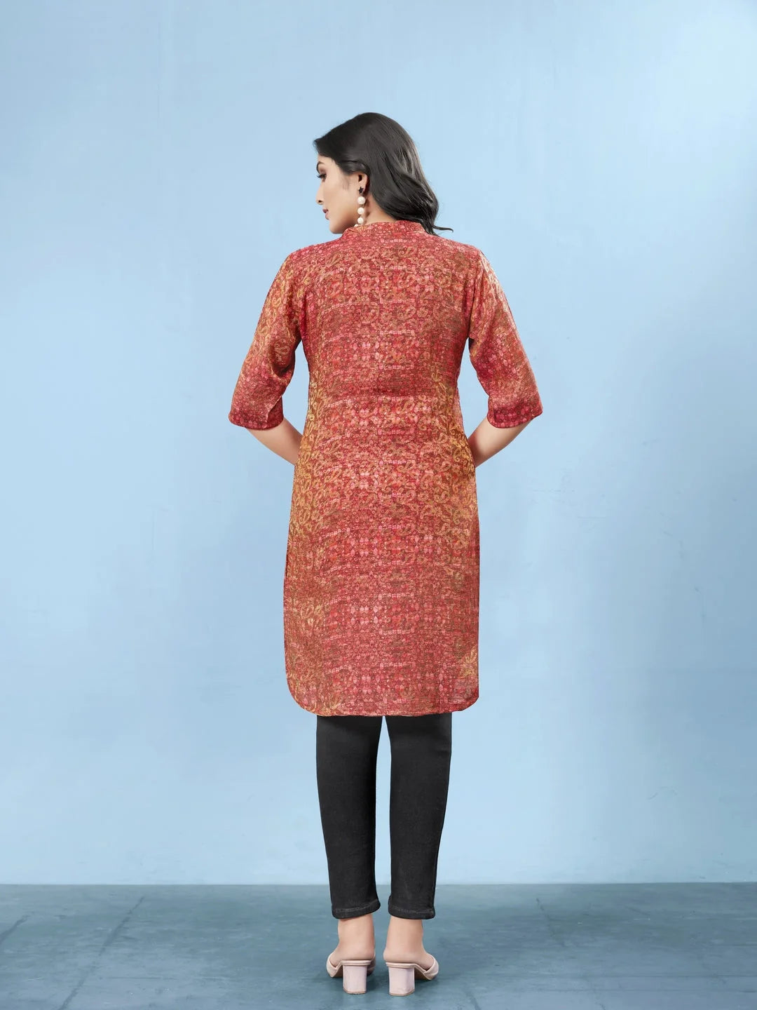 Silk Viscose with owen zari Digital Print with Inner