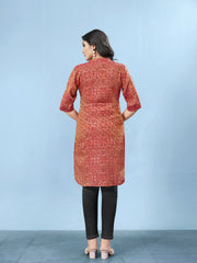Silk Viscose with owen zari Digital Print with Inner-MLWSHKT8027MUL