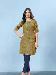 Silk Viscose with owen zari Digital Print with Inner-MLWSHKT8028MUL