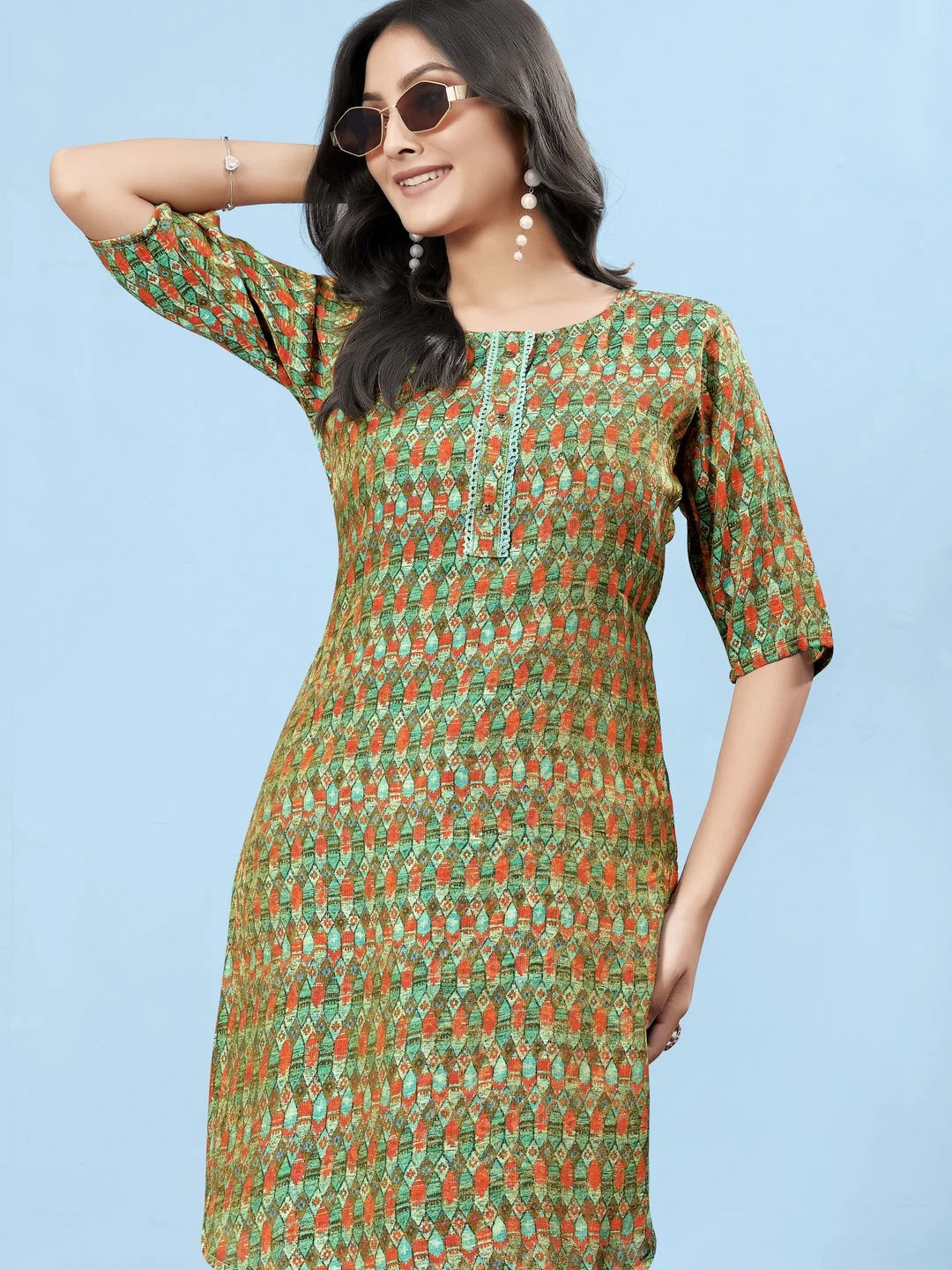 Silk Viscose with owen zari Digital Print with Inner