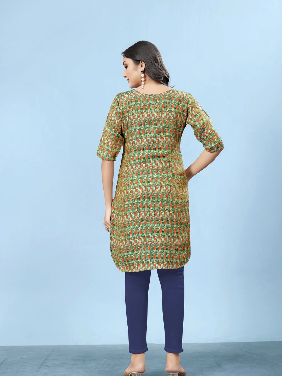 Silk Viscose with owen zari Digital Print with Inner