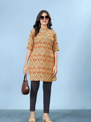 Silk Viscose with owen zari Digital Print with Inner-MLWSHKT8031MUL